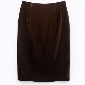 Ann Taylor LOFT Petite Velvet Skirt – Chocolate Brown, 8P 🍂